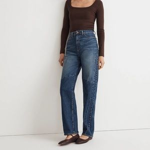 NWT Madewell Fanwell two tone baggy jeans size 31/12